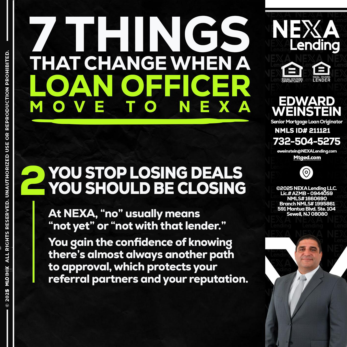 7 THINGS (2) - Edward Weinstein -Senior Mortgage Loan Originator
