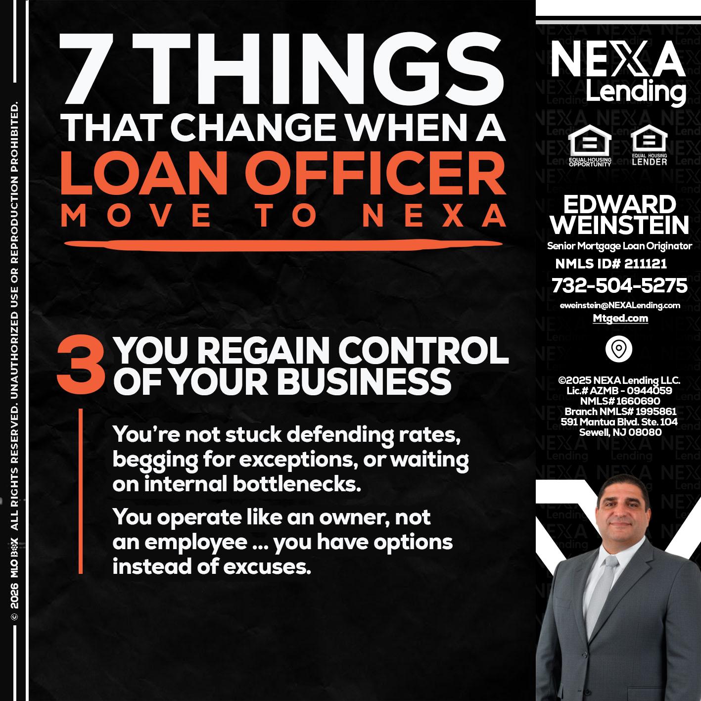7 things (3) - Edward Weinstein -Senior Mortgage Loan Originator