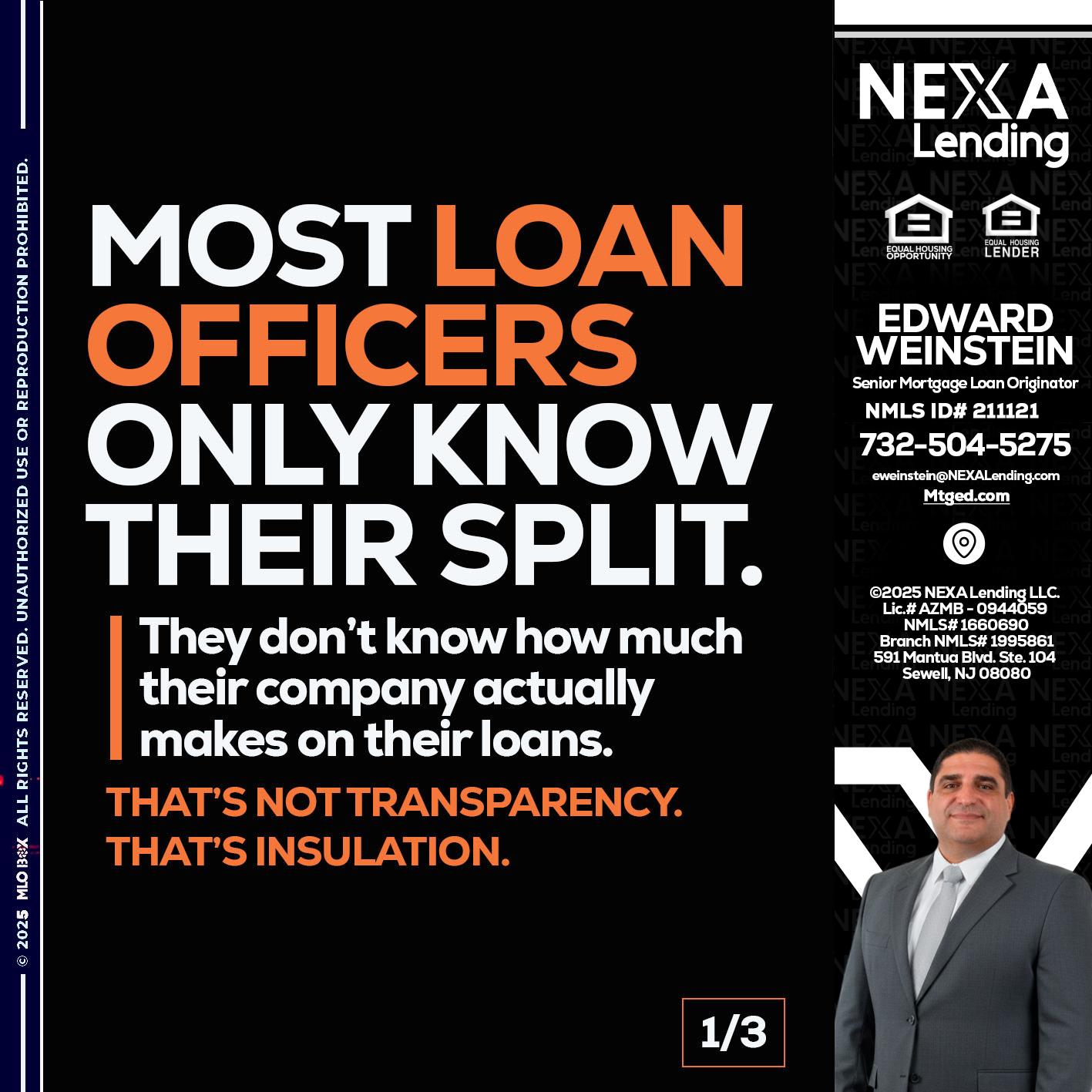 1 OF 3 - Edward Weinstein -Senior Mortgage Loan Originator