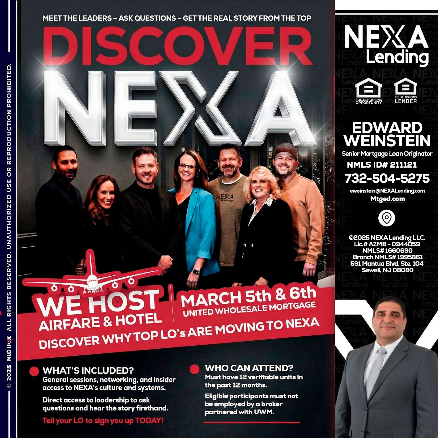 DISCOVER NEXA - Edward Weinstein -Senior Mortgage Loan Originator