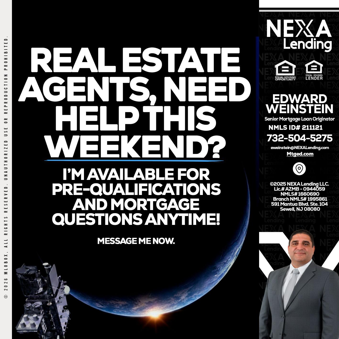 REAL ESTATE AGENTS - Edward Weinstein -Senior Mortgage Loan Originator