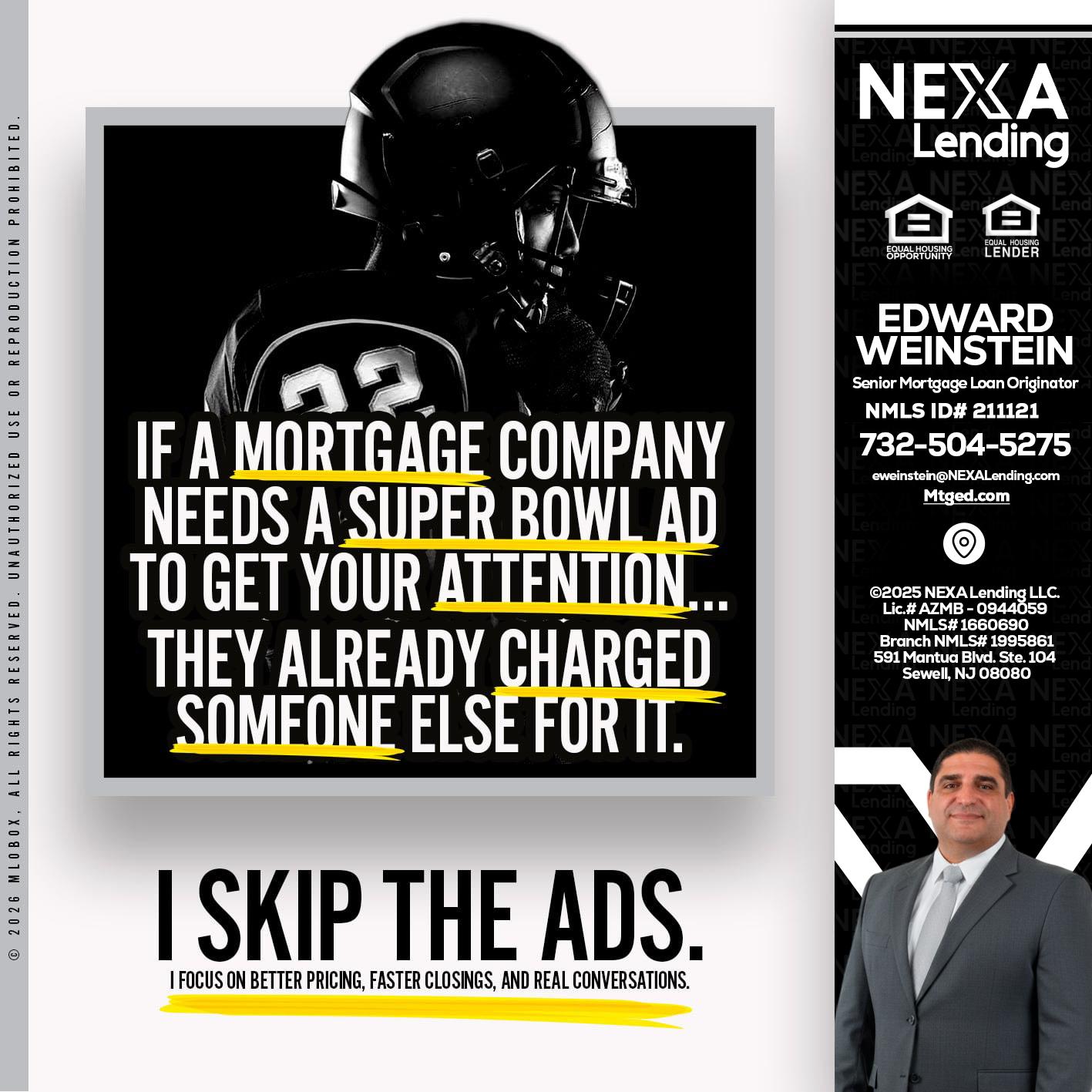 if a mortgage ad - Edward Weinstein -Senior Mortgage Loan Originator