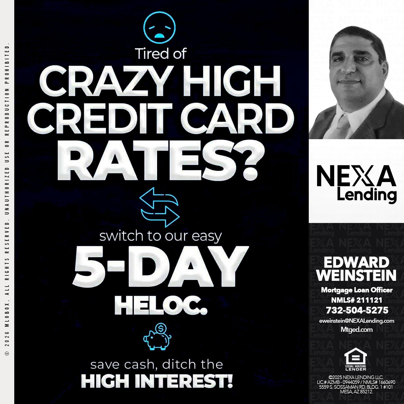 crazy high - Edward Weinstein -Senior Mortgage Loan Originator