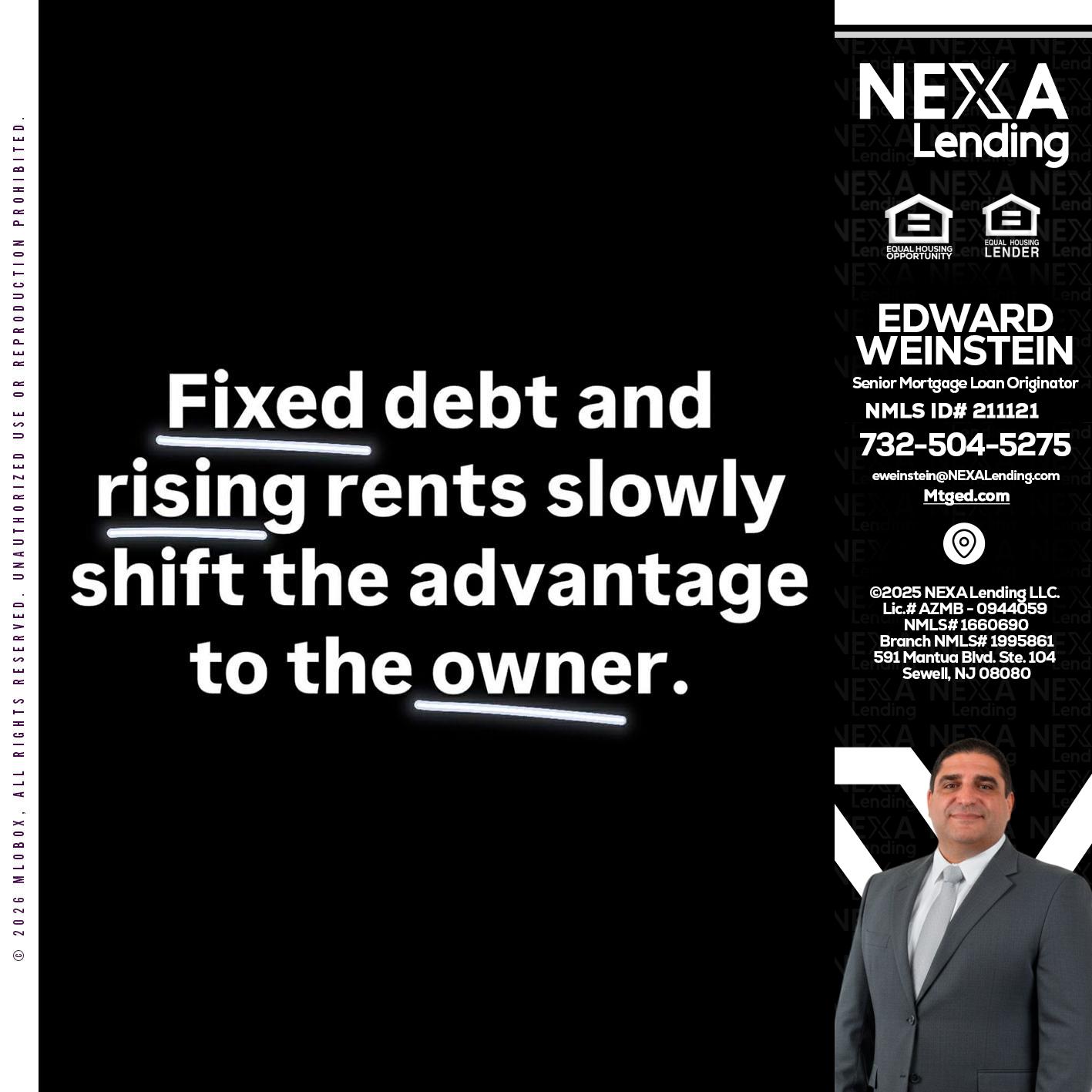 FIXED DEBT - Edward Weinstein -Senior Mortgage Loan Originator