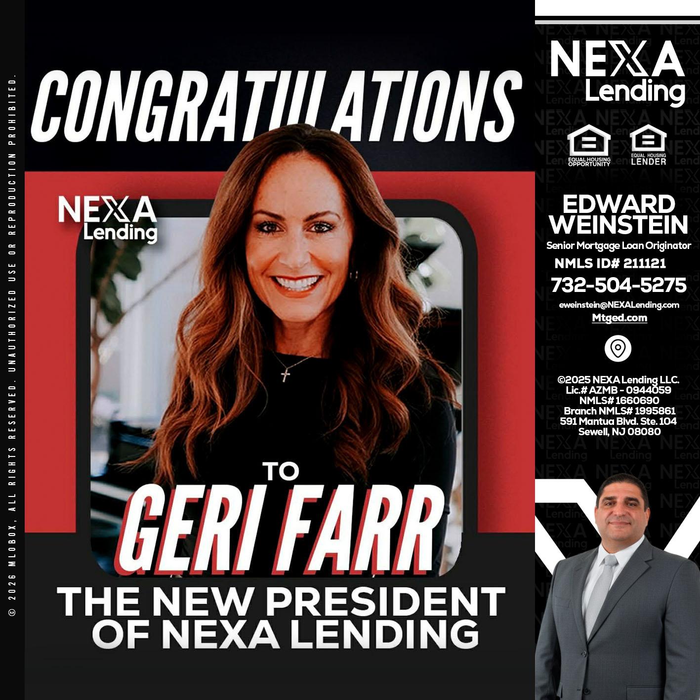 CONGRATULATIONS - Edward Weinstein -Senior Mortgage Loan Originator