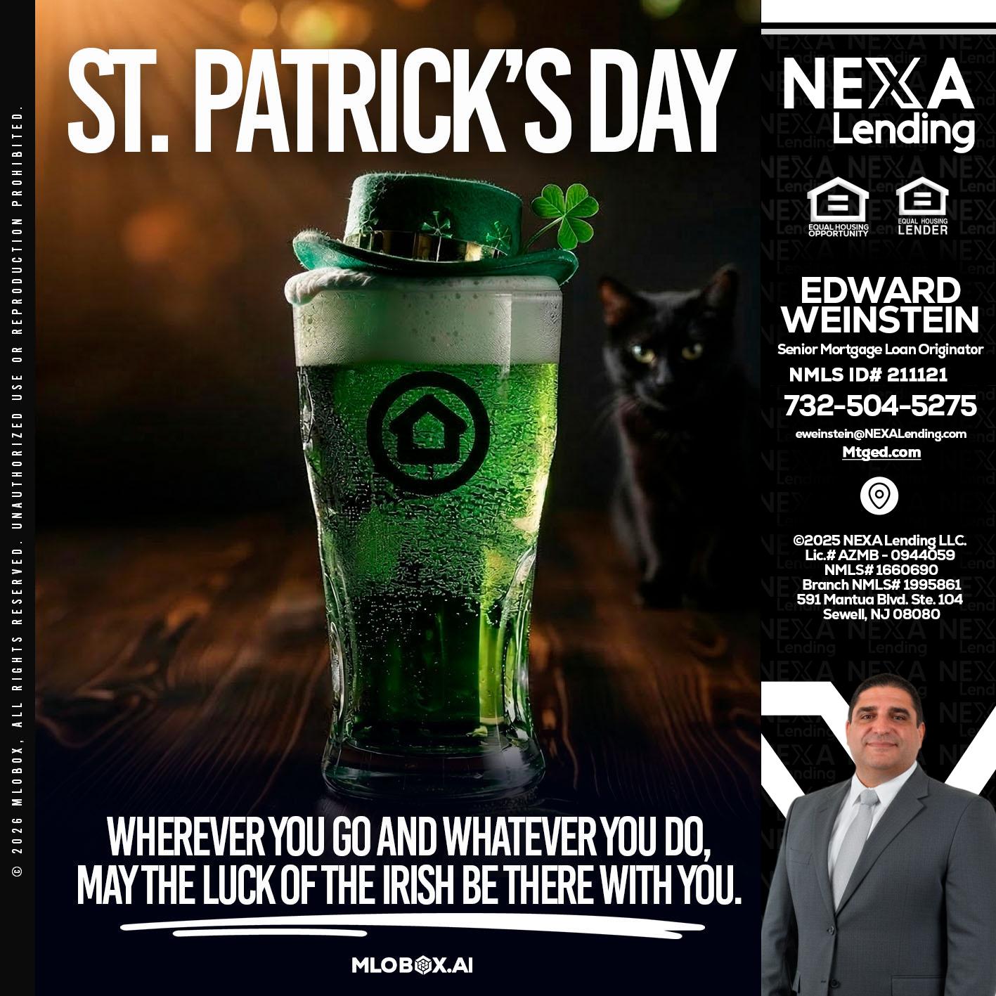 st. Patricks day - Edward Weinstein -Senior Mortgage Loan Originator