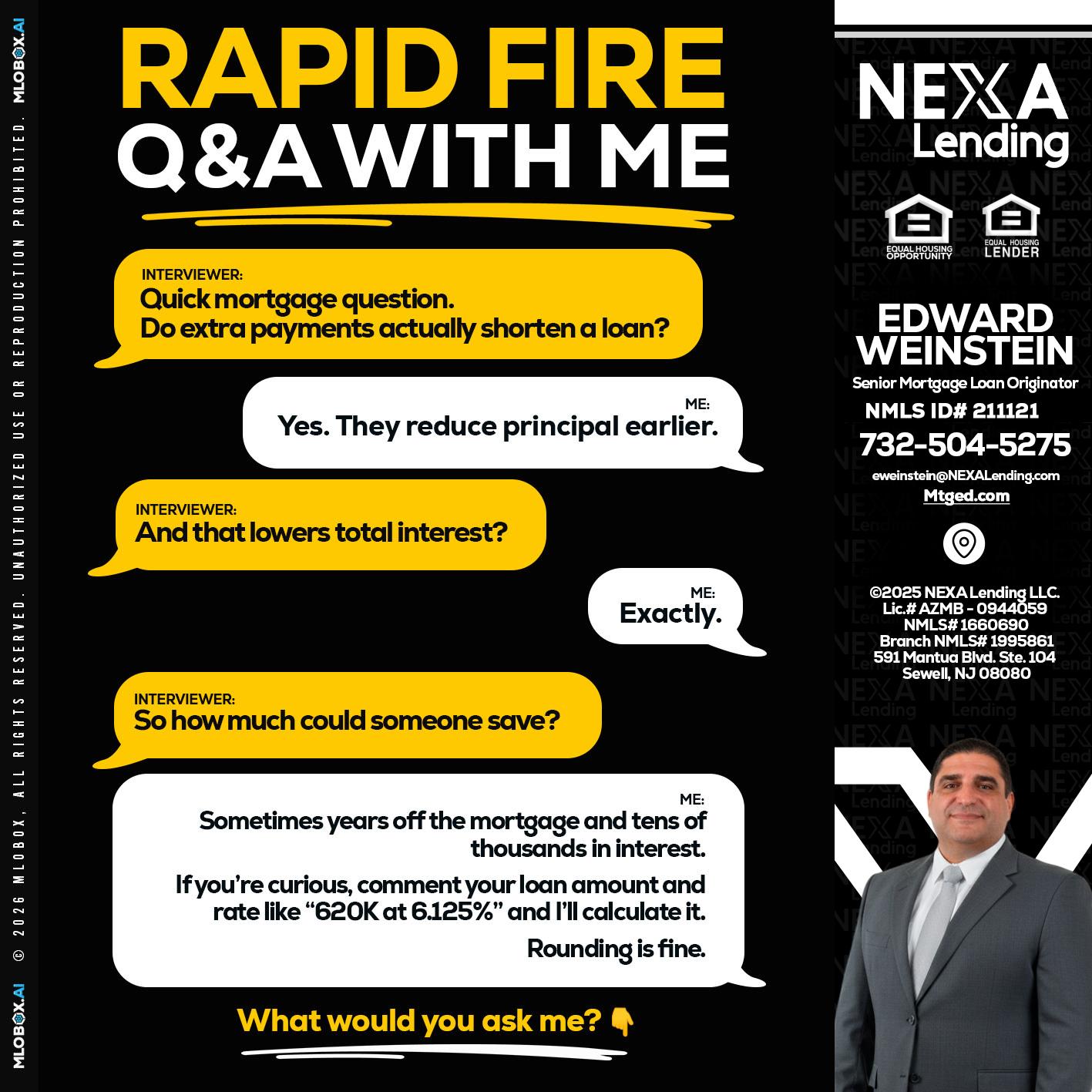 RAPID FIRE QA - Edward Weinstein -Senior Mortgage Loan Originator