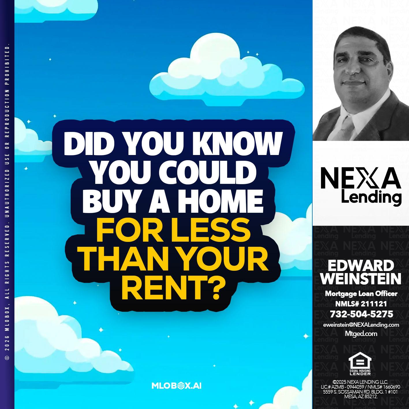 DID YOU KNOW? - Edward Weinstein -Senior Mortgage Loan Originator