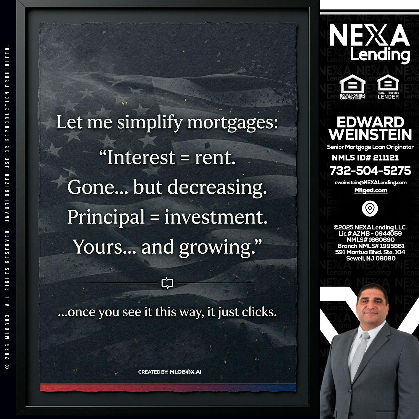 LET ME SIMPLIFY - Edward Weinstein -Senior Mortgage Loan Originator