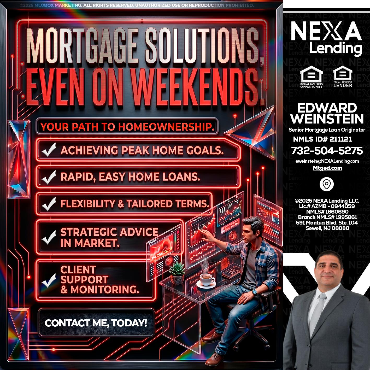 WEEKEND SOLUTIONS - Edward Weinstein -Senior Mortgage Loan Originator