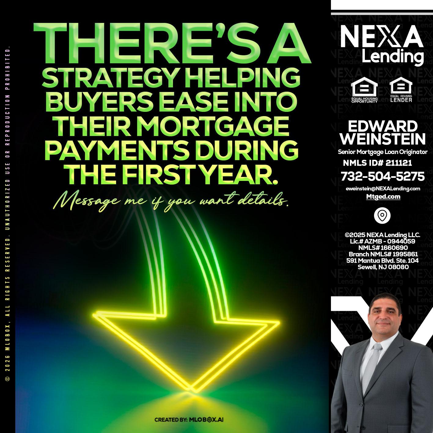 THERES A STATEGY - Edward Weinstein -Senior Mortgage Loan Originator