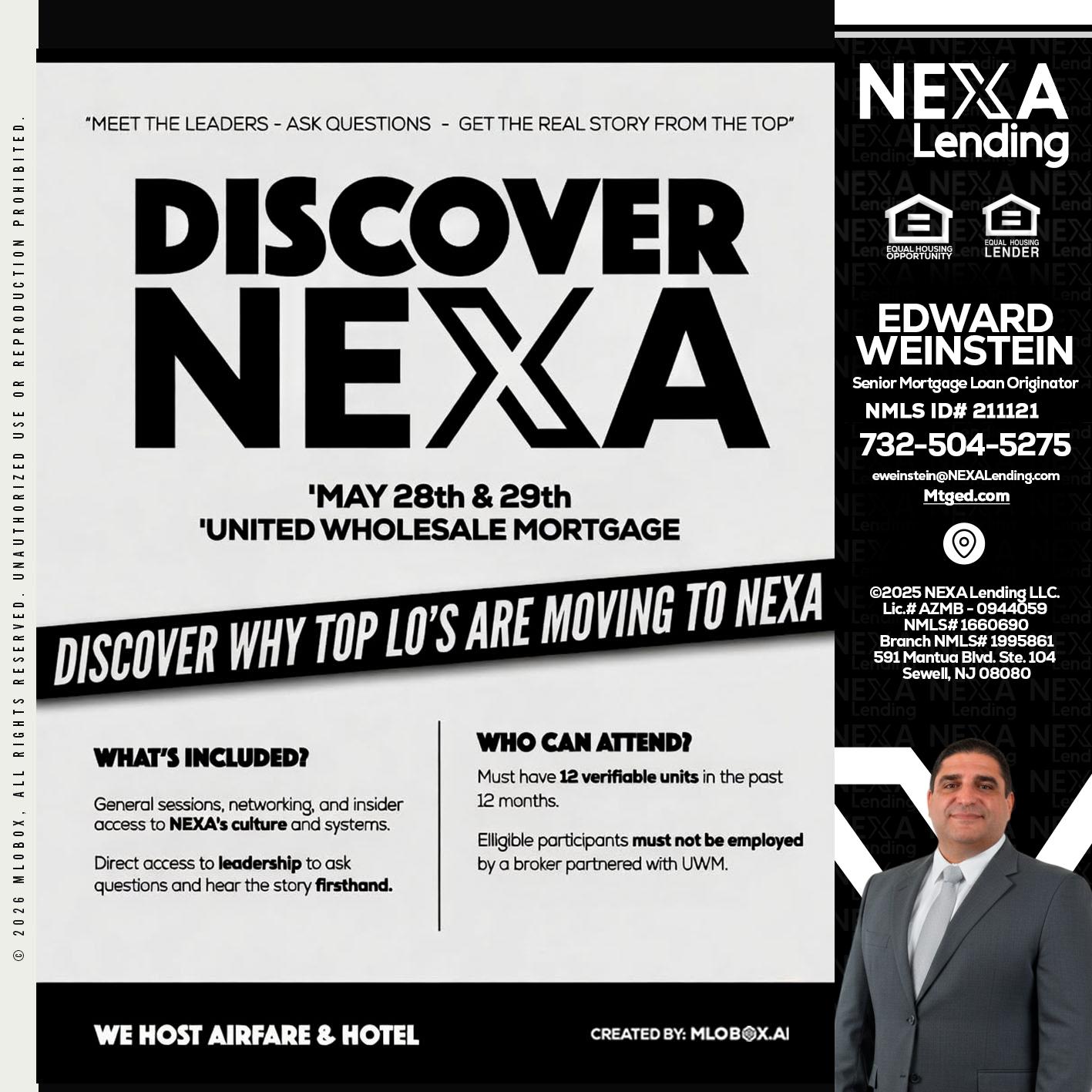 DISCOVER NEXA - Edward Weinstein -Senior Mortgage Loan Originator