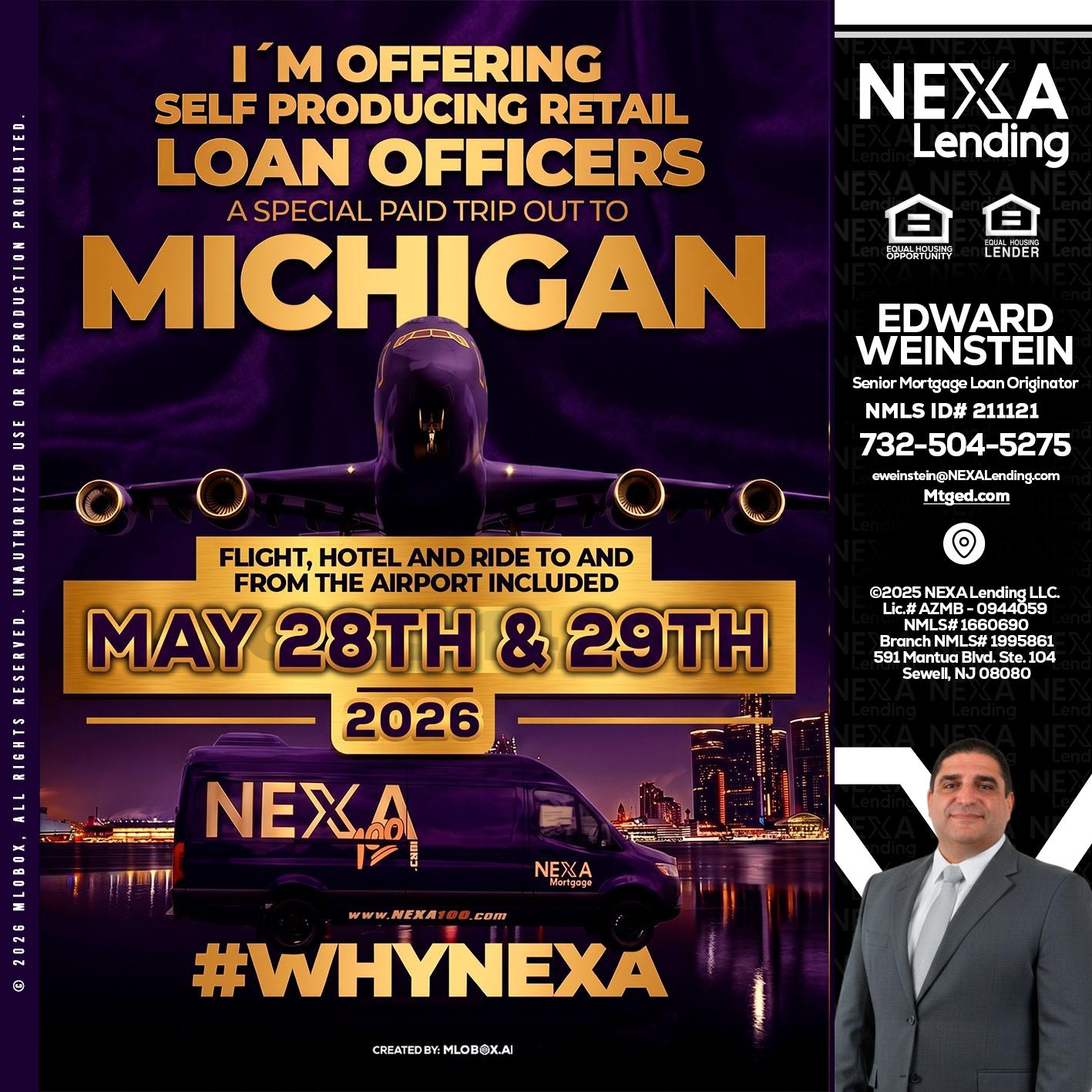MICHIGAN - Edward Weinstein -Senior Mortgage Loan Originator