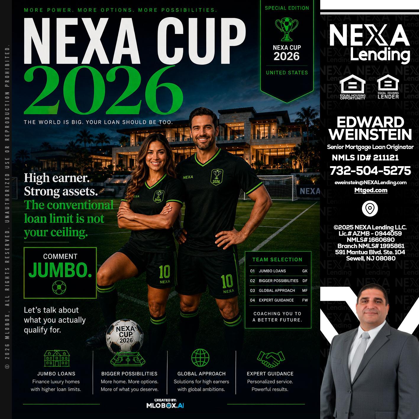 NEXA CUP 2026 - Edward Weinstein -Senior Mortgage Loan Originator