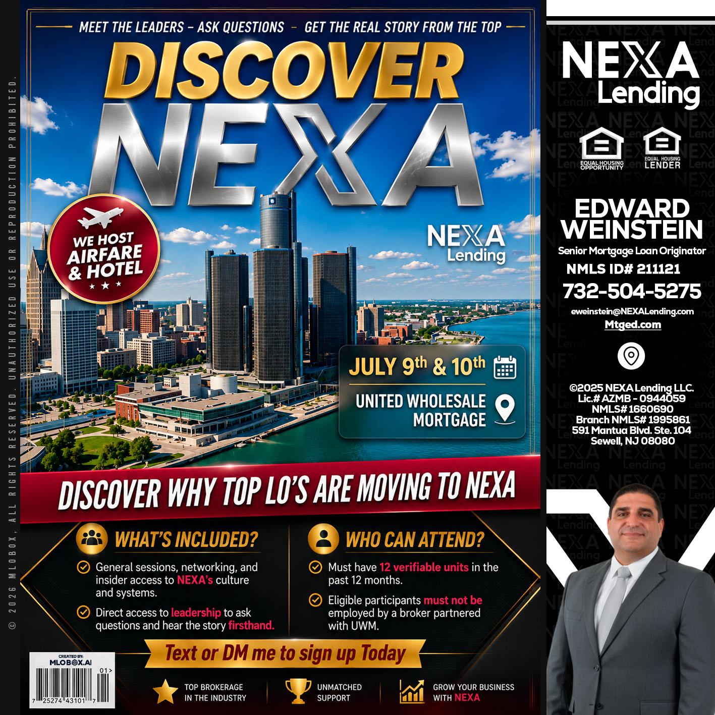 DISCOVER NEXA - Edward Weinstein -Senior Mortgage Loan Originator