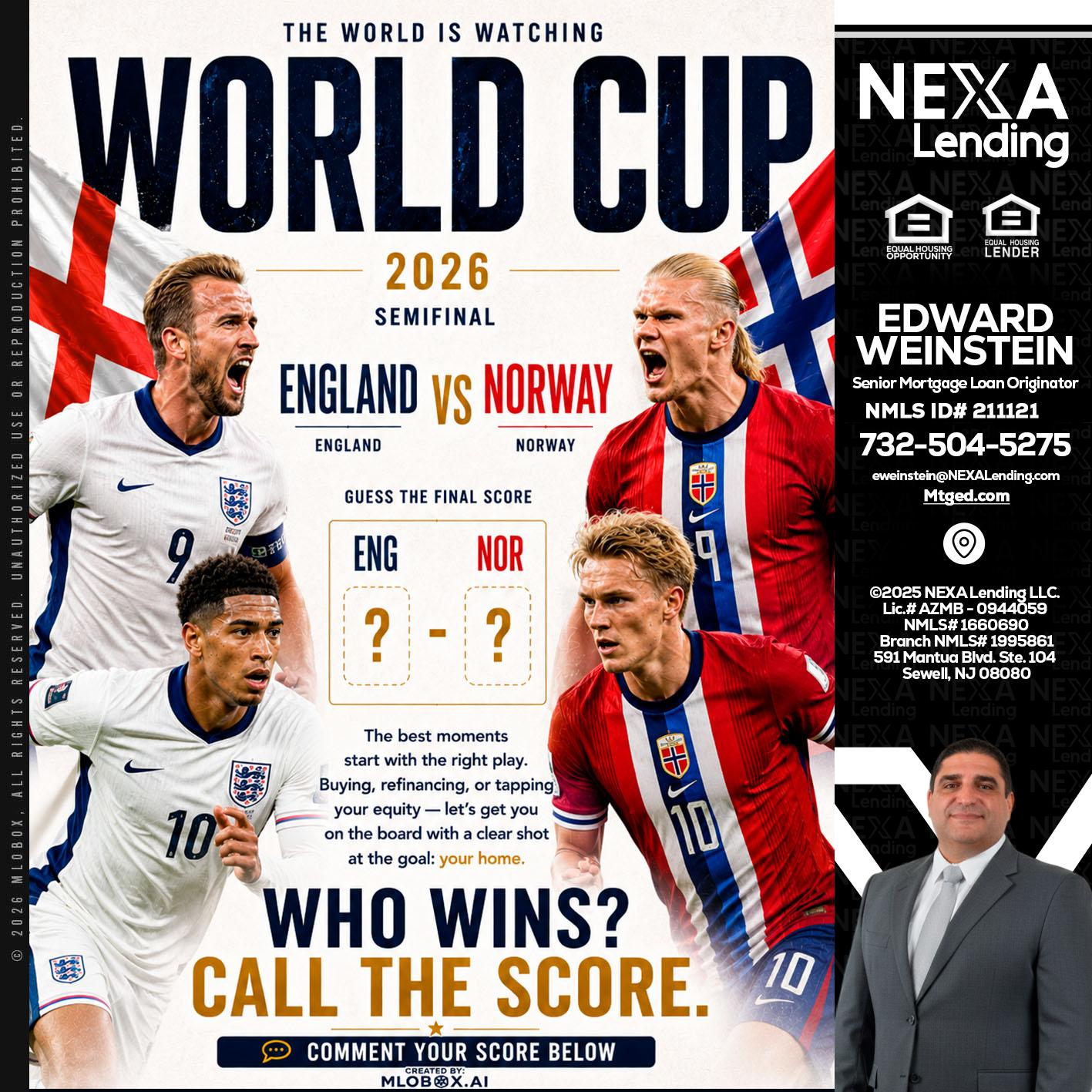 WORLD CUP 2026 - Edward Weinstein -Senior Mortgage Loan Originator