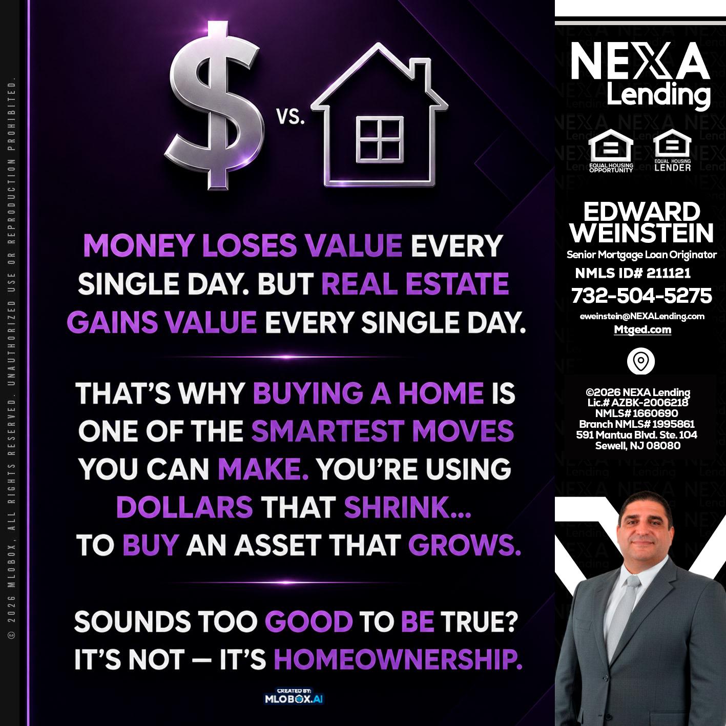 MONEY LOSES - Edward Weinstein -Senior Mortgage Loan Originator