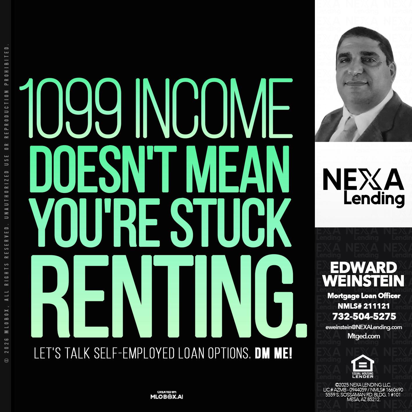 1099 INCOME - Edward Weinstein -Senior Mortgage Loan Originator